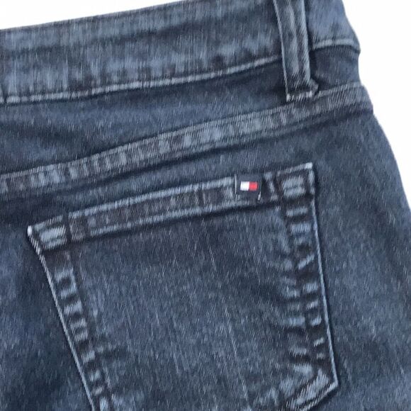 TOMMY HILFIGER Classic Boot Jeans Frayed Hem Womens Size 0 Wide Leg Flared Denim - Picture 8 of 12